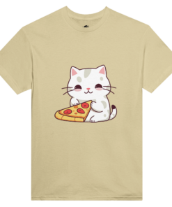 Cat Eats Pizza T-Shirt