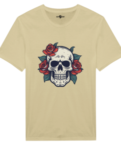 T-shirt Donna "Skull & Roses"- Stile Urban Rock - Klothero