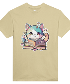 T-shirt Donna Fantasy Studious Cat