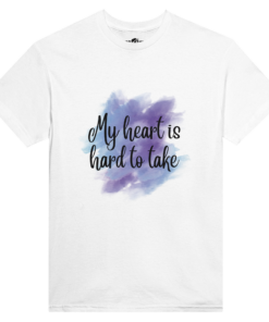 T-shirt Donna in Cotone My Heart Is Hard To Take - Klothero
