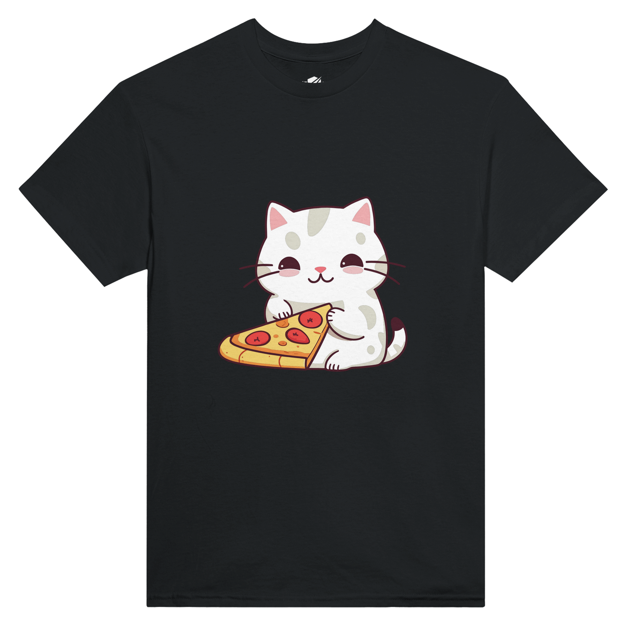 T-Shirt Cat Eats Pizza Japan Style Donn