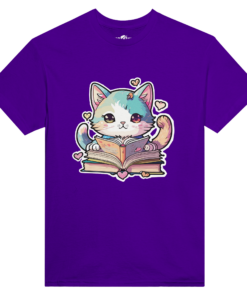 T-shirt Donna Fantasy Studious Cat
