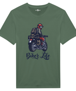 T-Shirt Uomo "Biker Life" – Maglia 100% Cotone - Klothero