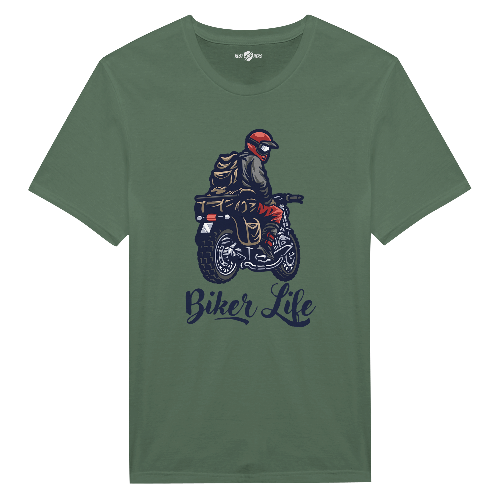 T-Shirt Uomo "Biker Life" – Maglia 100% Cotone - Klothero