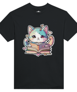 T-shirt Donna Fantasy Studious Cat