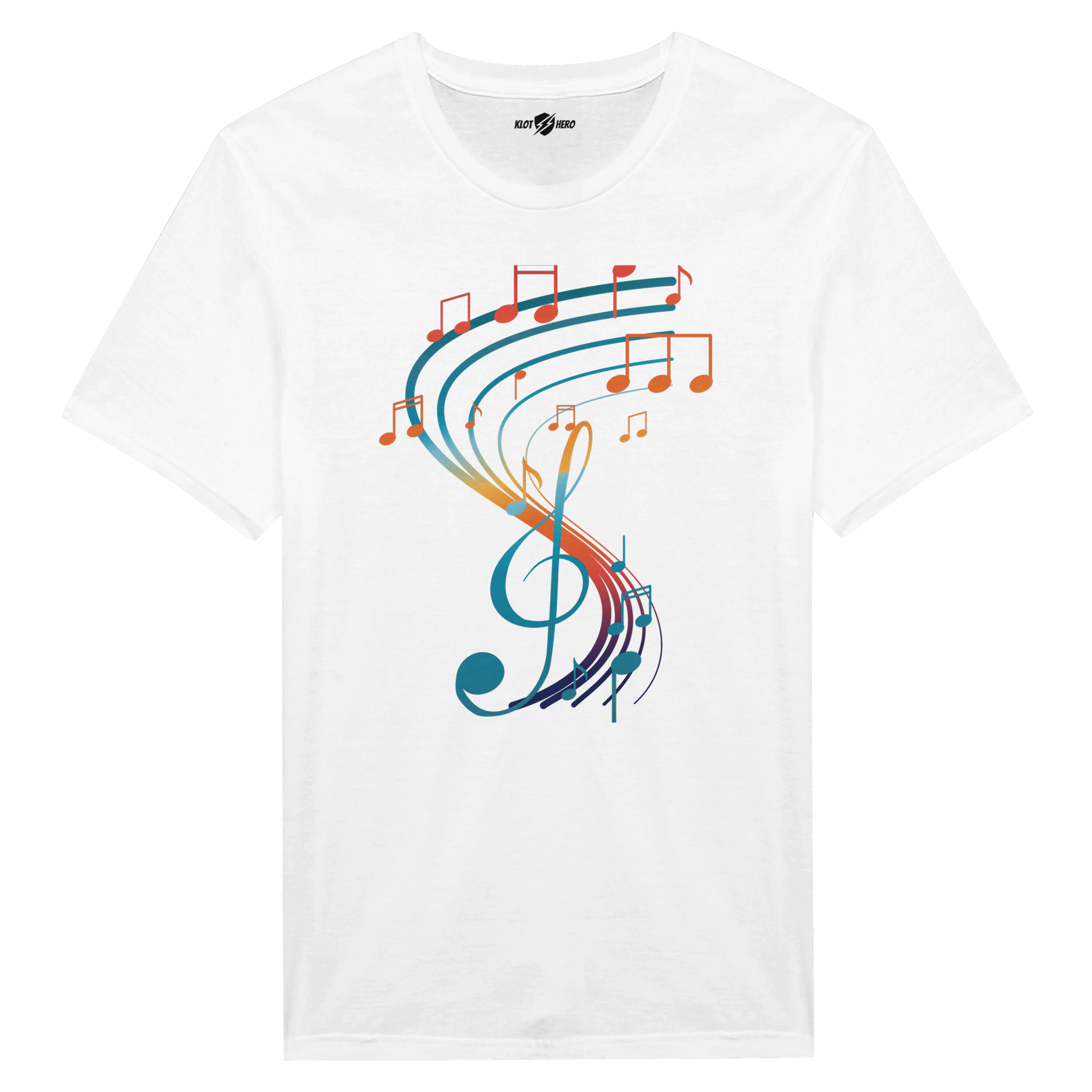 T-Shirt Uomo "Music" - Maglia con Note Musicali - Klothero