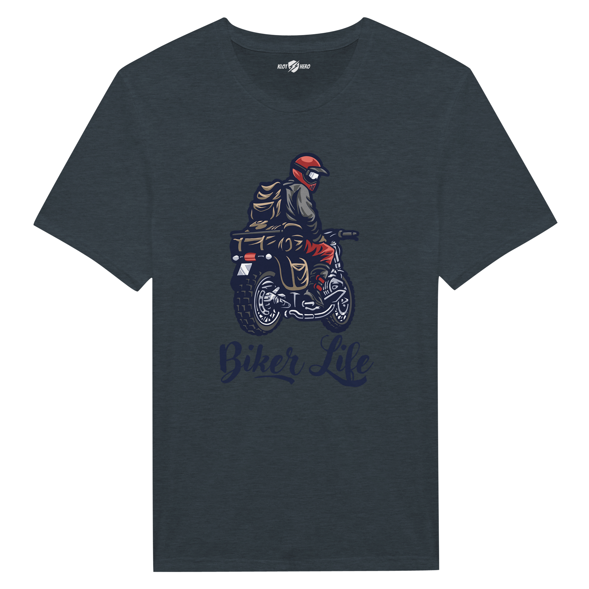 T-Shirt Uomo "Biker Life" – Maglia 100% Cotone - Klothero