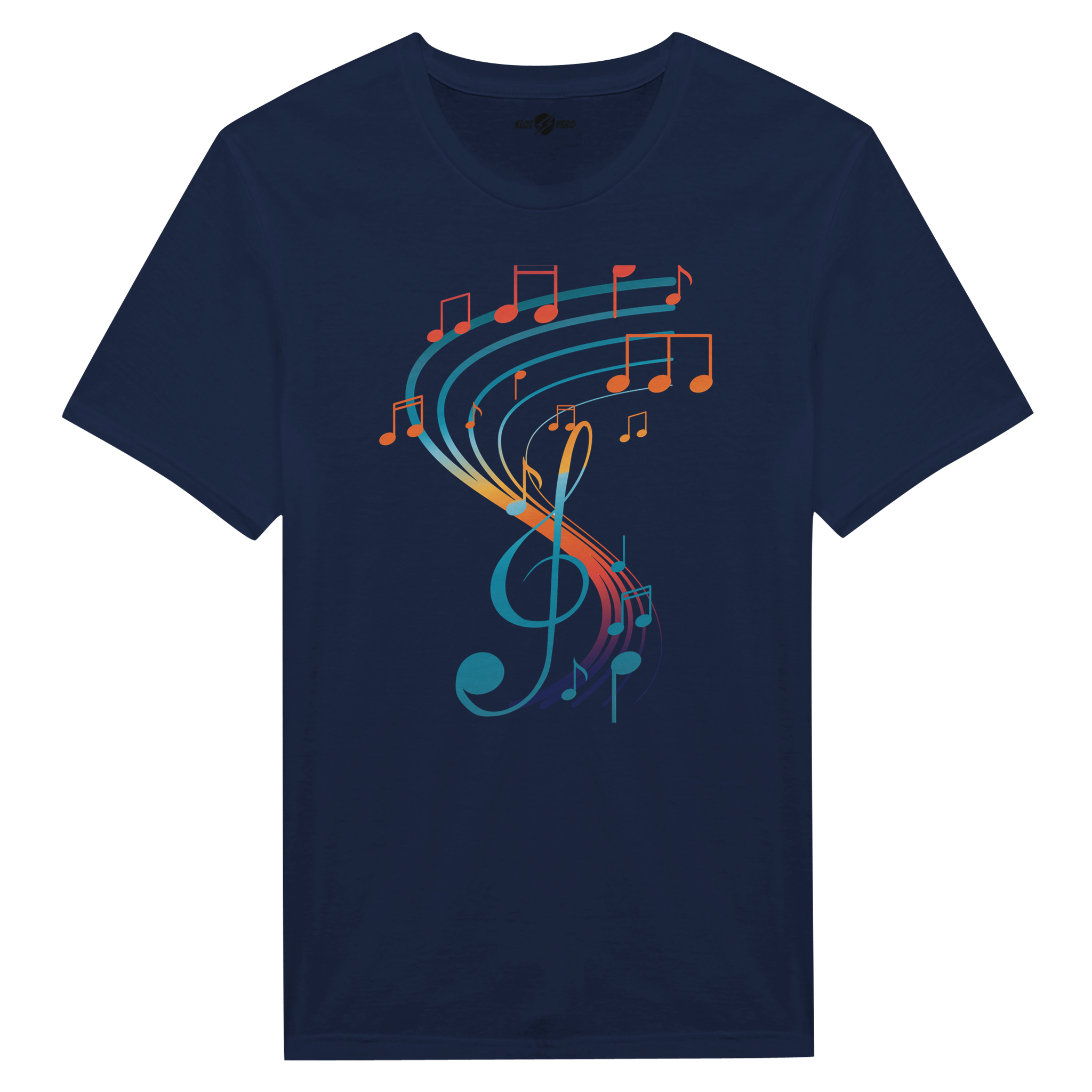 T-Shirt Uomo "Music" - Maglia con Note Musicali - Klothero