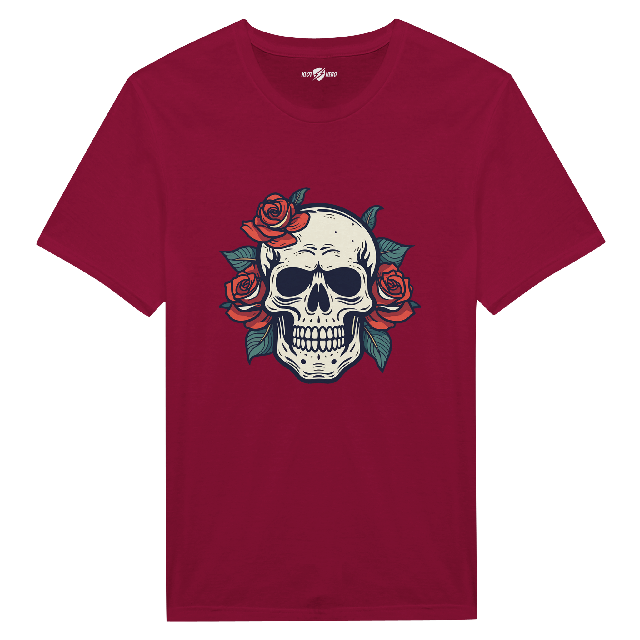 T-shirt Donna "Skull & Roses"- Stile Urban Rock - Klothero