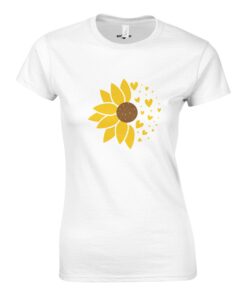 T-shirt Girasole e Cuori - Donna - Klothero