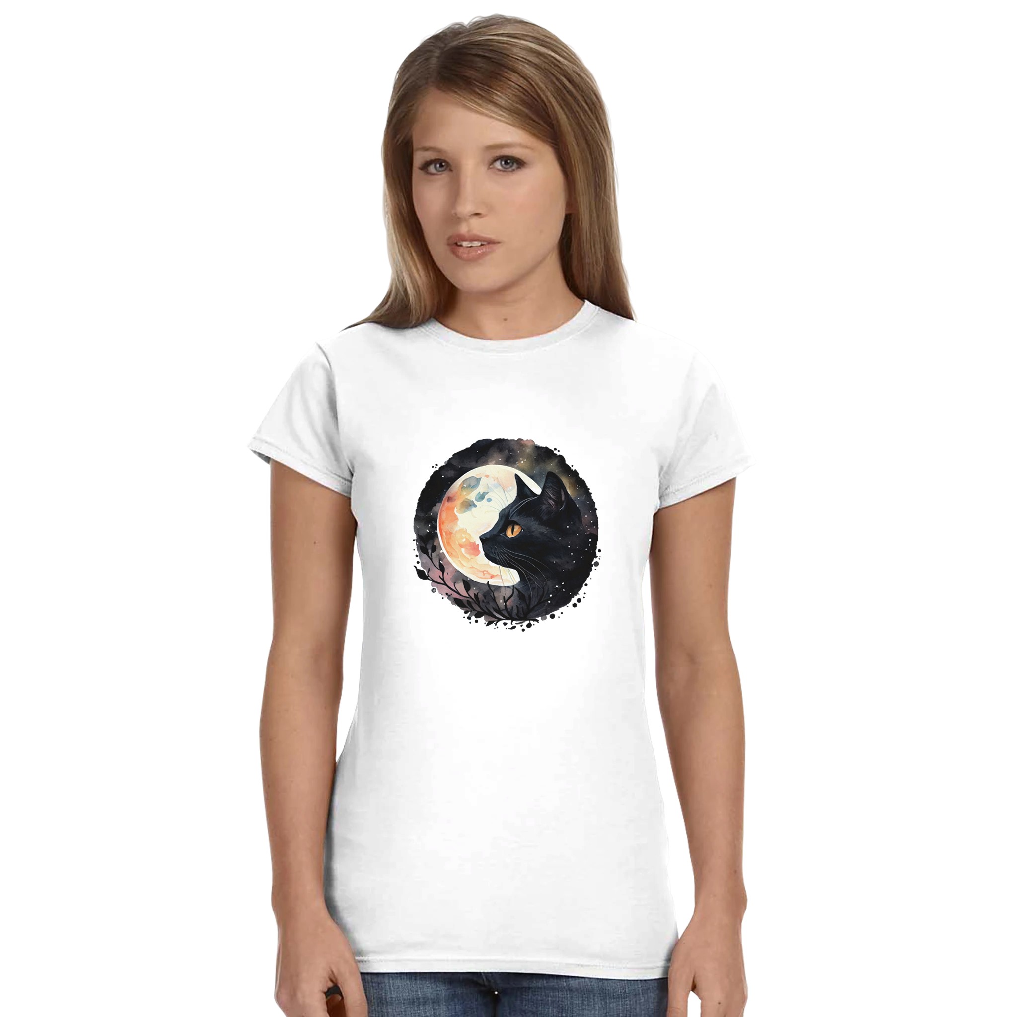 T-shirt Donna Gatto Salem - Maglia in Cotone - Klothero