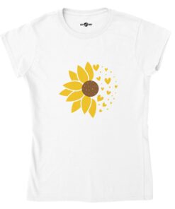 T-shirt Girasole e Cuori - Donna - Klothero