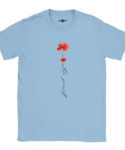 T-Shirt Donna Love Yourself con Stampa Papaveri - Klothero