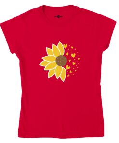 T-shirt Girasole e Cuori - Donna - Klothero