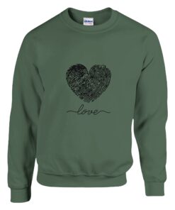 Felpa Heartprint Love con Stampa Cuore - Klothero