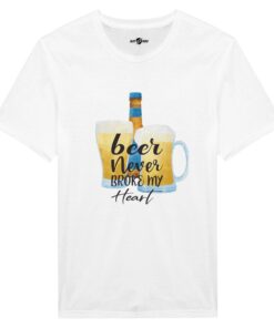 T-shirt Casual Uomo "Beer Never Broke My Heart" - Klothero