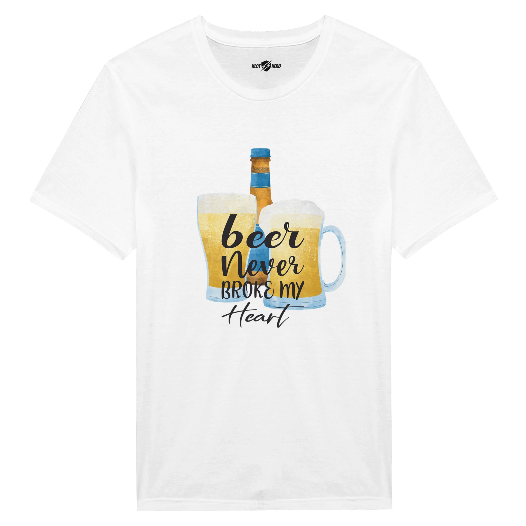 T-shirt Casual Uomo "Beer Never Broke My Heart" - Klothero