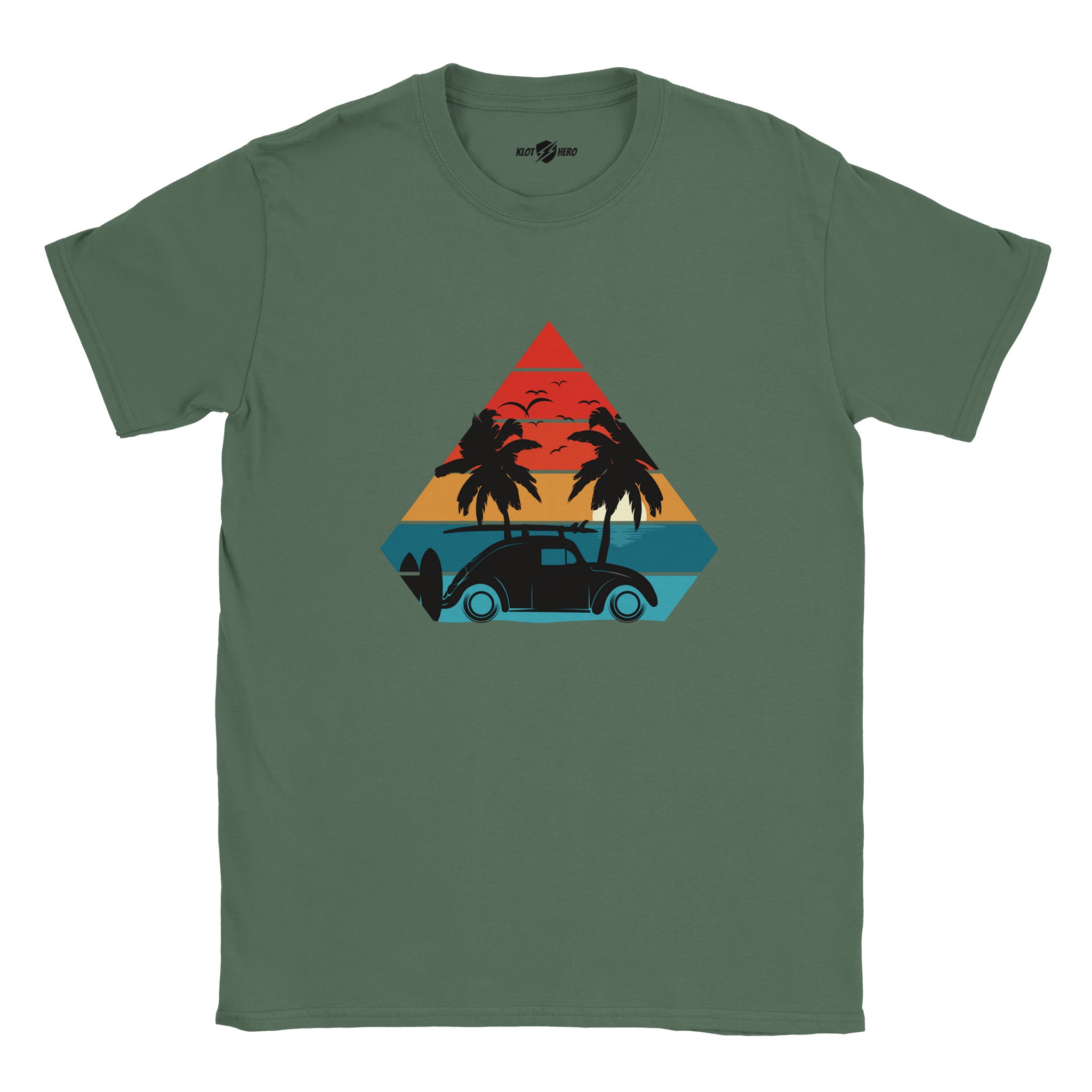 T-shirt Uomo Vintage Sunset Drive | Maglia Casual - Klothero