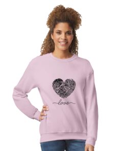 Felpa Heartprint Love con Stampa Cuore - Klothero