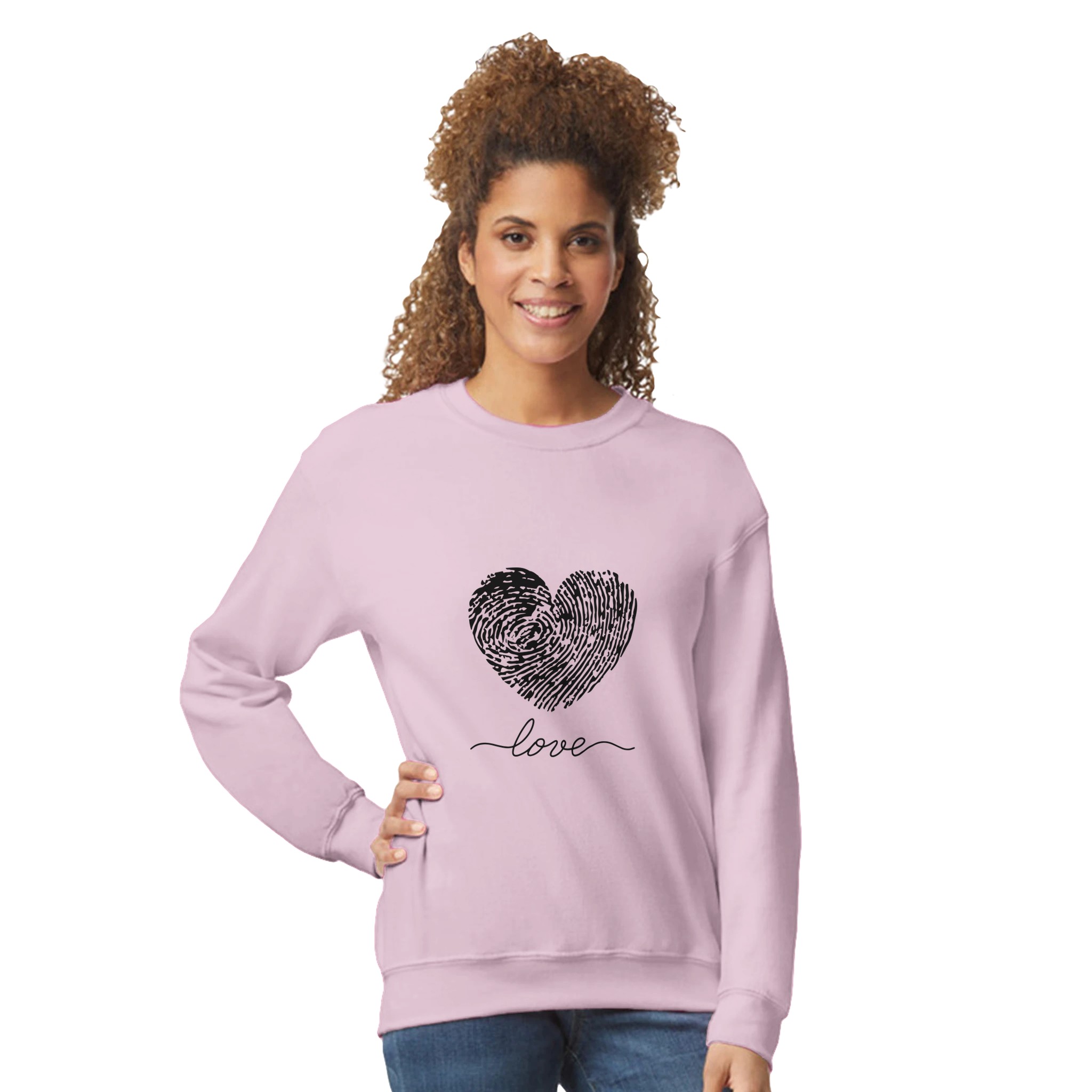 Felpa Heartprint Love con Stampa Cuore - Klothero