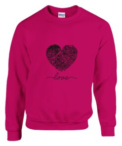 Felpa Heartprint Love con Stampa Cuore - Klothero