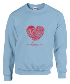 Felpa Heartprint Love con Stampa Cuore - Klothero