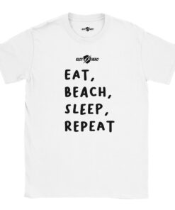 T-shirt Uomo“Eat Beach Sleep Repeat” – Surf Style con Stampa Fronte & Retro