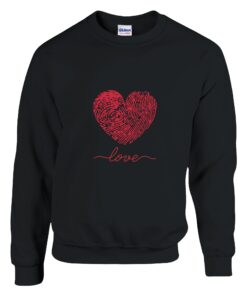Felpa Heartprint Love con Stampa Cuore - Klothero