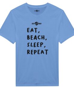 T-shirt Uomo“Eat Beach Sleep Repeat” – Surf Style con Stampa Fronte & Retro