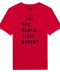T-shirt Uomo“Eat Beach Sleep Repeat” – Surf Style con Stampa Fronte & Retro