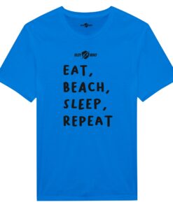 T-shirt Uomo“Eat Beach Sleep Repeat” – Surf Style con Stampa Fronte & Retro