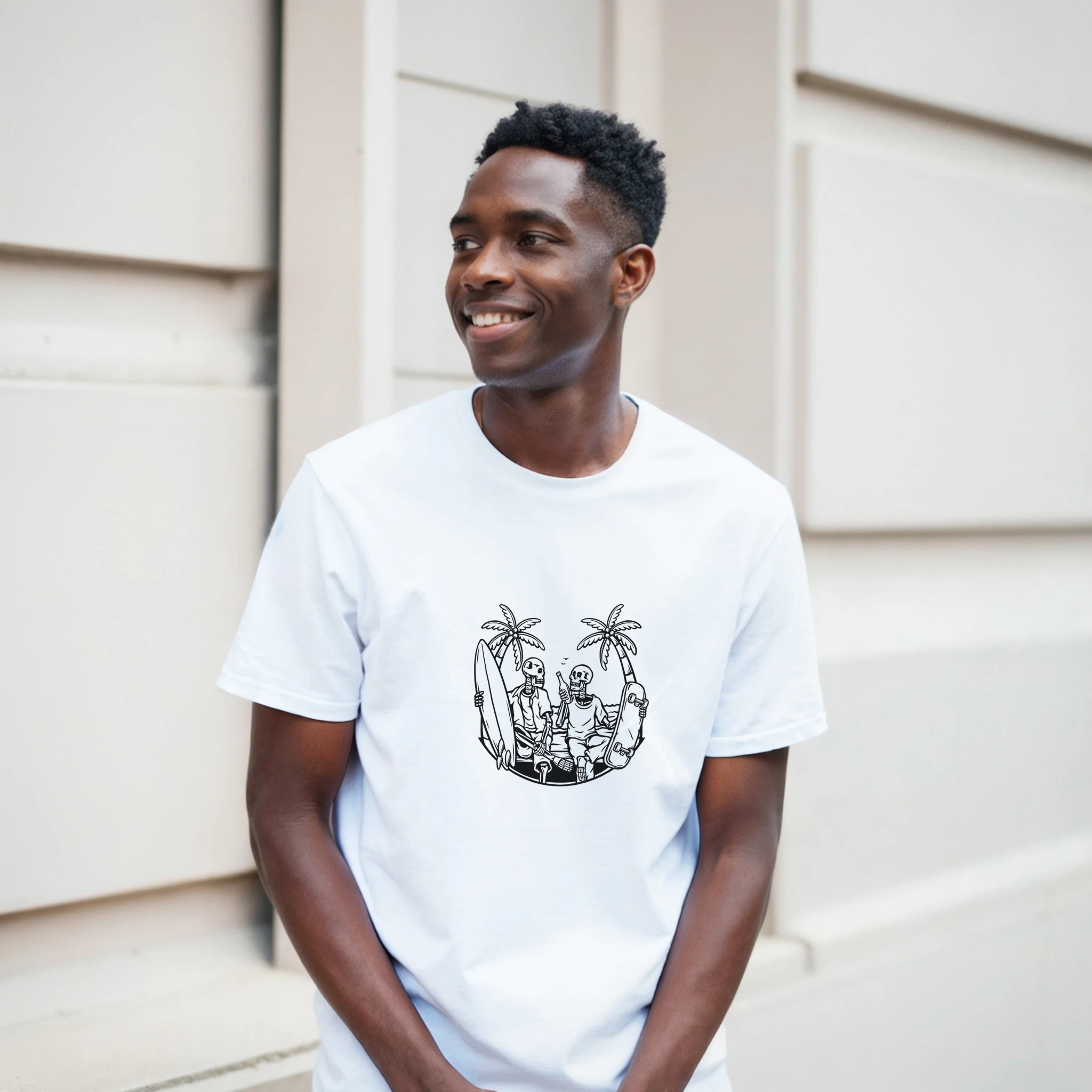 T-shirt Uomo Urban Skull Surf - Klothero